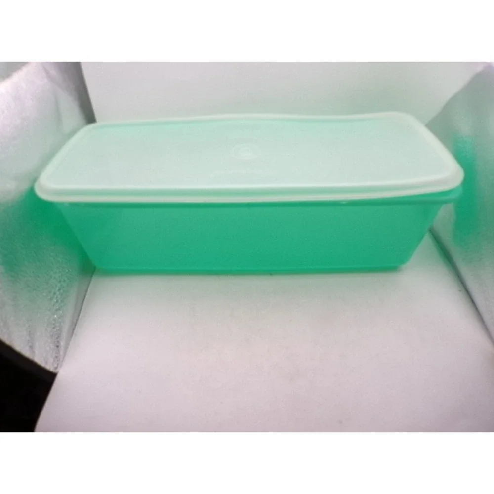 Tupperware‎ Vintage Jadeite Green Rectangular Container with Lid 792-4 12in Read